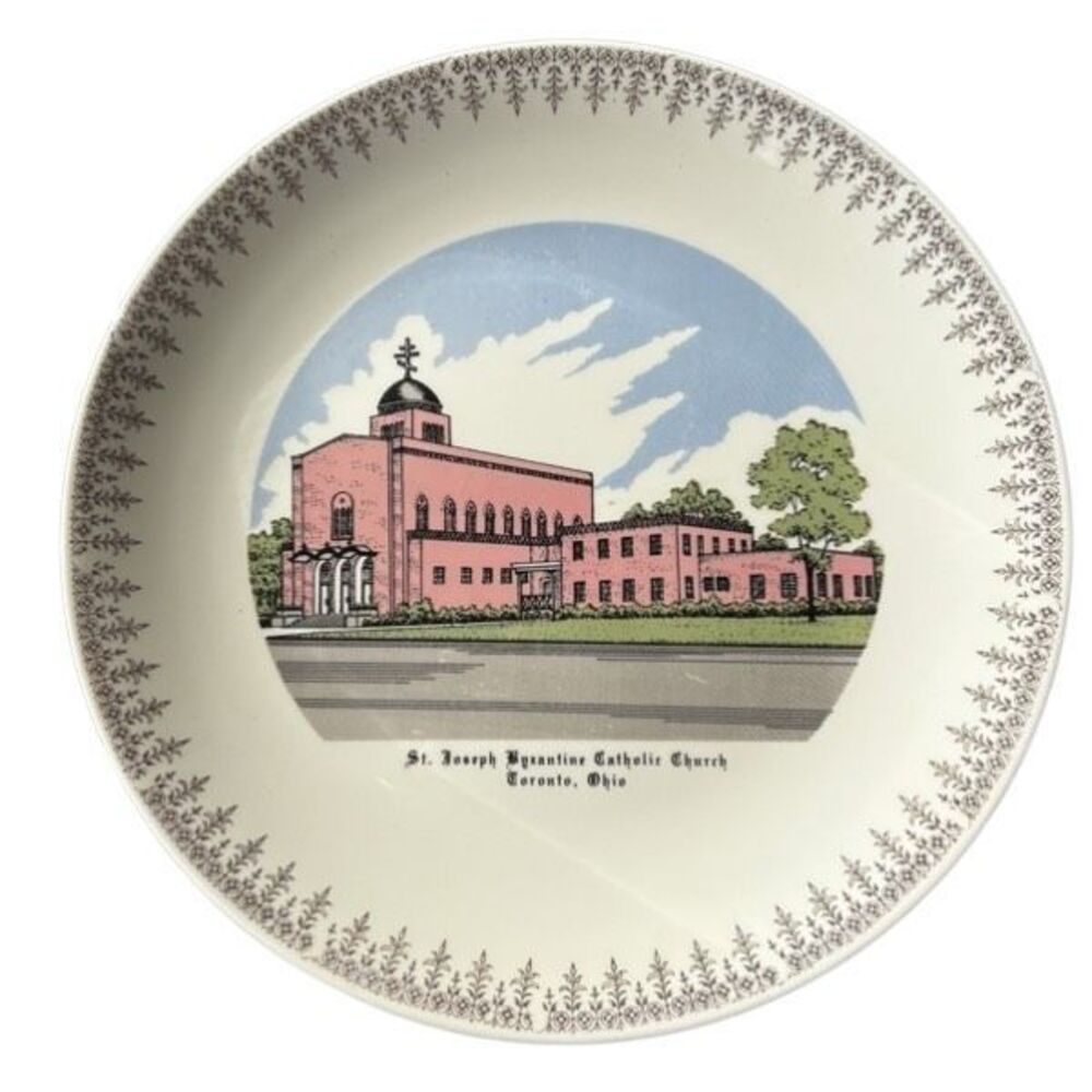 Vintage 1970 St. Joseph Byzantine Church Toronto OH Collector Plate 10.25”